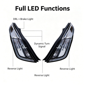 Luces Traseras LED Estilo Venom para <span class=keywords><strong>Jaguar</strong></span> <span class=keywords><strong>XJ</strong></span> X351 XJL 2010-2019, Fondo Blanco, Ensamblaje de Lámpara Trasera, Señal de Giro Dinámica, Conexión Plug and Play - Product Image 5