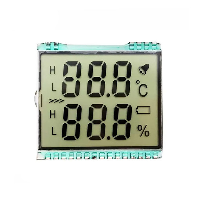 Factory Custom Positive Segment LCD Panel, Digital Temperature Humidity Detector LCD Screen with ℃ % RH Indicator
