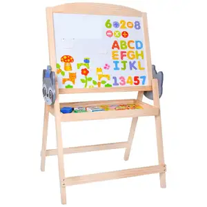 2022木制艺术画架磁性绘图板儿童白板玩具