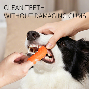 Brosse à dents dentaire en silicone super douce pour chien, brosse à dents à doigt pour <span class=keywords><strong>chat</strong></span> et chien, vente en gros d'usine - Product Image 5