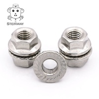 Meilleur prix SUS304 Hex Lock Din6923 M8 ANSI B18 2 têtes de soudage auto-verrouillage hexagone Din 6923 écrou à bride