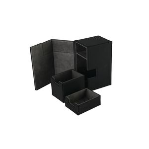 Étui portable en cuir PU pour cartes avec rangement pour dés, idéal pour les jeux de cartes à collectionner et l'organisation des jeux de stratégie, coins carrés, couleurs vives - Product Image 2