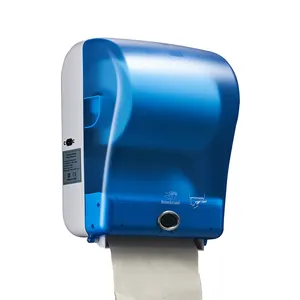 Dispensador automático de toallas de papel, plástico ABS, color azul, montado en la pared, a precio de fábrica