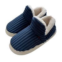 Antislip Winter Warm Indoor Home Schoenen Gesloten Schuim Demping Pluche Slippers Voor Mannen En Vrouwen