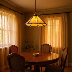 Lustre de restaurant rétro Ouhaodi, luminaire suspendu en verre coloré créatif pour bureau, salle de dressing, design simple, élégant et artistique - Product Image 5