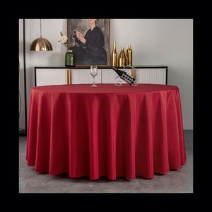 Wholesale <b>Round</b> Wedding Table Cloth Waterproof Party White <b>Tablecloth</b> for Banquet Events - Product Image 2