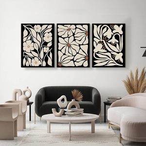 Incorniciato nero Boho tela <span class=keywords><strong>da</strong></span> <span class=keywords><strong>parete</strong></span> arte alla moda <span class=keywords><strong>Vintage</strong></span> <span class=keywords><strong>stampe</strong></span> floreali astratto fiore botanico decorazione floreale neutro dipinti floreali - Product Image 6