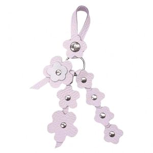 YY Beautiful PU Leather Flower Bag <b>Charms</b> Elegant Retro Aesthetic <b>Keyring</b> Accessories Portable Key Ring <b>Charm</b> for Gifts - Product Image 4