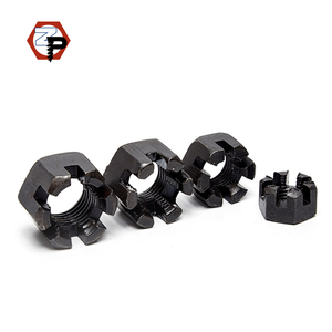 Fabricant OEM Acier inoxydable DIN935 Oxyde noir de zinc M4 M5 M6 M8 M10 Écrou hexagonal à château Écrou hexagonal à fente - Product Image 4