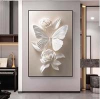 Peintures murales décoratives modernes de luxe en porcelaine et cristal sur toile, style aquarelle, pour la décoration personnalisée de la maison