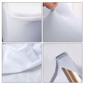 Funda Elástica Blanca para Silla de Boda, Funda Lisa Teñida para Silla de Banquete o Evento, para Silla de Plástico - Product Image 5