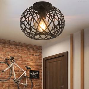 Luminaire suspendu en cage de fer LED rétro moderne, commande par télécommande/voix/sensor, alimentation CA, indice de protection IP33, pour chambres à coucher, salons, couloirs - Product Image 5