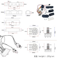 Guitare électrique basse à amplification active, micro ouvert à trois segments, ligne JP