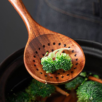 Vente Flash Ensemble d'Ustensiles de Cuisine en Bambou de 9 Pièces avec Manche Long pour Outils de Cuisine Antiadhésifs