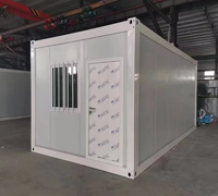 Bureau de chantier compact modulaire préfabriqué avec portes et fenêtres intégrées pour projets de construction, appartements modernes