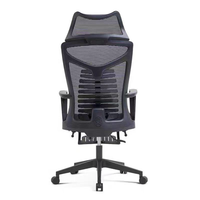 Fauteuil de bureau inclinable avec dossier en maille, roulettes, pivotant, réglable en hauteur, accoudoirs et support lombaire pour la pause déjeuner