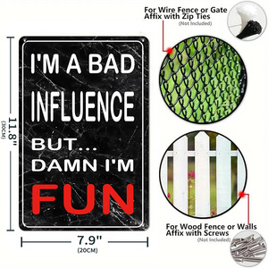 ป้ายโลหะลายตลกขบขันสไตล์เรโทร 7 กฎแห่งชีวิต ของตกแต่งผนังสำหรับบ้าน บาร์ ห้องนอน ห้องทำงาน ของขวัญสำหรับคนรักอารมณ์ขัน - Product Image 3