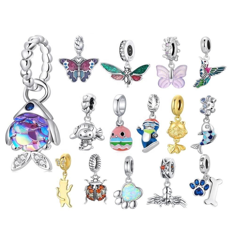 Wholesale Resin Pendant Charms 925 Sterling Silver Little