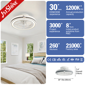1 ventilador de techo LED stshine Fácil instalación motor DC ventilador de techo con luz ajustable - Product Image 3