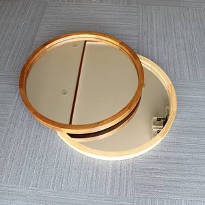 Cornice Rotonda in Legno Fatta a Mano con Grande Specchio Decorativo di Qualità da Esportazione - Product Image 6