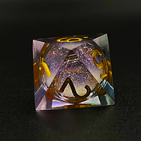Buatan tangan tepi tajam gradien galaxy inti cairan resin dnd cair inti dadu set untuk game meja rpg dalam stok