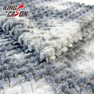 Tissu en fausse fourrure de <span class=keywords><strong>lapin</strong></span> Kingcason, doux et confortable, brossé d'un côté, pour manteaux et vestes d'<span class=keywords><strong>hiver</strong></span> - Product Image 3