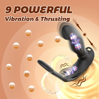 Accessoire de personnage masculin en silicone avec télécommande portable et application mobile