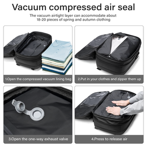 Sac à dos de voyage extensible grande capacité 60L avec serrure TSA, sac à dos pour ordinateur portable 17,3 pouces pour hommes, idéal pour les voyages d'affaires - Product Image 2