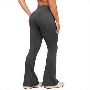 Leggings évasés pour femmes, tricotés, taille élastique, vêtements de sport, extensibles et confortables, séchage rapide, résistants à la décoloration, anti-humidité, directement de l'usine - Product Image 5