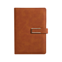 Carnet de notes A5 en cuir avec couverture magnétique, agenda en papier avec logo personnalisé, reliure cousue, 100 feuilles - Cadeau pour entreprise, école