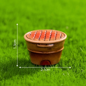 Micro-paesaggio in muschio Weij, grazioso panda che beve tè davanti al fuoco, accessori decorativi fai-da-te, mini statuetta - Product Image 6