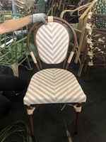 Chaise de jardin en rotin moderne pour villa, vente en gros d'usine, confortable, pour hôtel, café, restaurant, mobilier d'extérieur empilable, style patio français