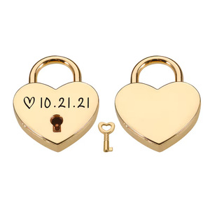 Personalized Heart Lock Custom Engraving Picture Photo Name Date <strong>for</strong> Couple <strong>Boyfriend</strong> Girlfriend Key <strong>Valentine</strong> Lover <strong>Gift</strong> - Product Image 5