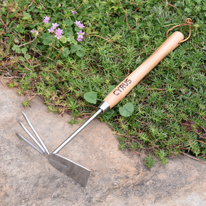 Outil de jardinage combiné de qualité industrielle en gros, manche en bois, tête en aluminium, cultivateur-motoculteur manuel durable - Product Image 5