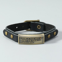 Bracelet vintage Steampunk en cuir pour couple hommes femmes Bracelets en cuir véritable pour amoureux Style bijoux pour couple
