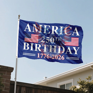 Bandera de Feliz Cumpleaños 250 Años, 1776-2026, Semicentenario, 3x5 Pies, Poliéster Resistente a la Decoloración, para Decoración del 4 de Julio - Product Image 6