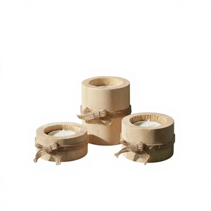 Wooden Rectangle Durable <b>Tea</b> Light Holder Set Handmade Eco Friendly Christmas Home Decoration - Product Image 4