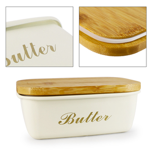 Mantequillera Grande con Tapa, Contenedor de Mantequilla para Encimera con Tapa Hermética, Mantequillera para Refrigerador, Soporte para Guardar Mantequilla, Blanco - Product Image 5