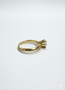 Classic Round Cut Lab Grown Diamond <b>Solitaire</b> <b>Ring</b> 925 <b>Silver</b> / 10KT 14KT 18KT Gold <b>Ring</b> For Women Wear Fashionable <b>Ring</b> - Product Image 5