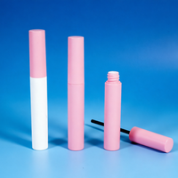 Tube de mascara en plastique ABS rose de 4,5 ml pour emballage de masque facial, avec tête de brosse spirale à 360 degrés de 13 mm, vente en gros
