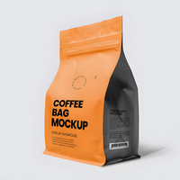 Sacs à café personnalisés avec valve, fond plat, refermables, à fermeture éclair, pour grains de café, 250g, 340g, 500g, vente en gros usine