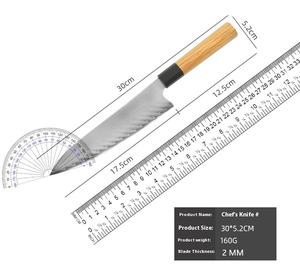 Ensemble <span class=keywords><strong>de</strong></span> couteaux <span class=keywords><strong>de</strong></span> <span class=keywords><strong>chef</strong></span> légers en acier inoxydable pour femmes, manche en bois, design ambidextre, lames à bord droit, <span class=keywords><strong>cuisine</strong></span> durable - Product Image 6