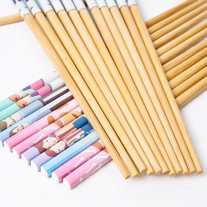 Bamboo Chopsticks 24cm Cartoon <b>Macaron</b> Colors 5 Pairs Gift <b>Box</b> For Presents - Product Image 4