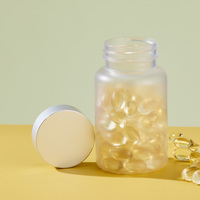 Bouteille en plastique PET mat OEM pour bonbons gélifiés, capsules, comprimés, pilules, qualité alimentaire, logo personnalisé, emballage de compléments alimentaires et de médicaments