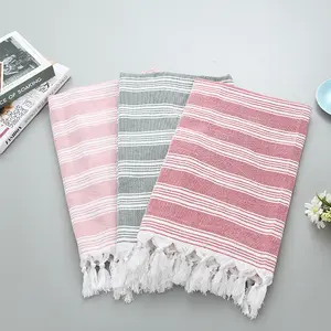 Wholesale Turkish Beach Towel Blanket 100% Cotton Peshtemal Turkish Towels Multi Colors Ready Stock Low Moq