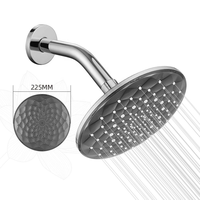 Douche à main 3D effet pluie avec haute pression et économie d'eau, fixation murale, finition chromée