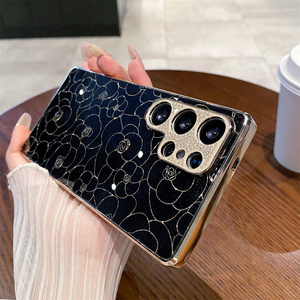 Étui de téléphone en PC brillant avec strass électro-plaqués à la mode, camélia scintillant, pour <span class=keywords><strong>Samsung</strong></span> S26 Ultra, <span class=keywords><strong>accessoires</strong></span> de téléphone en gros - Product Image 5
