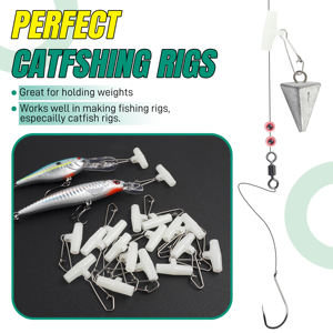 30 connecteurs de lest coulissant Duo-Lock en acier inoxydable robuste <span class=keywords><strong>pour</strong></span> la pêche en mer et la pêche au poisson-chat - Product Image 3