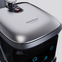 Robot de nettoyage pour bureaux et usines avec fonctions d'aspiration et de lavage des sols, robot de service commercial