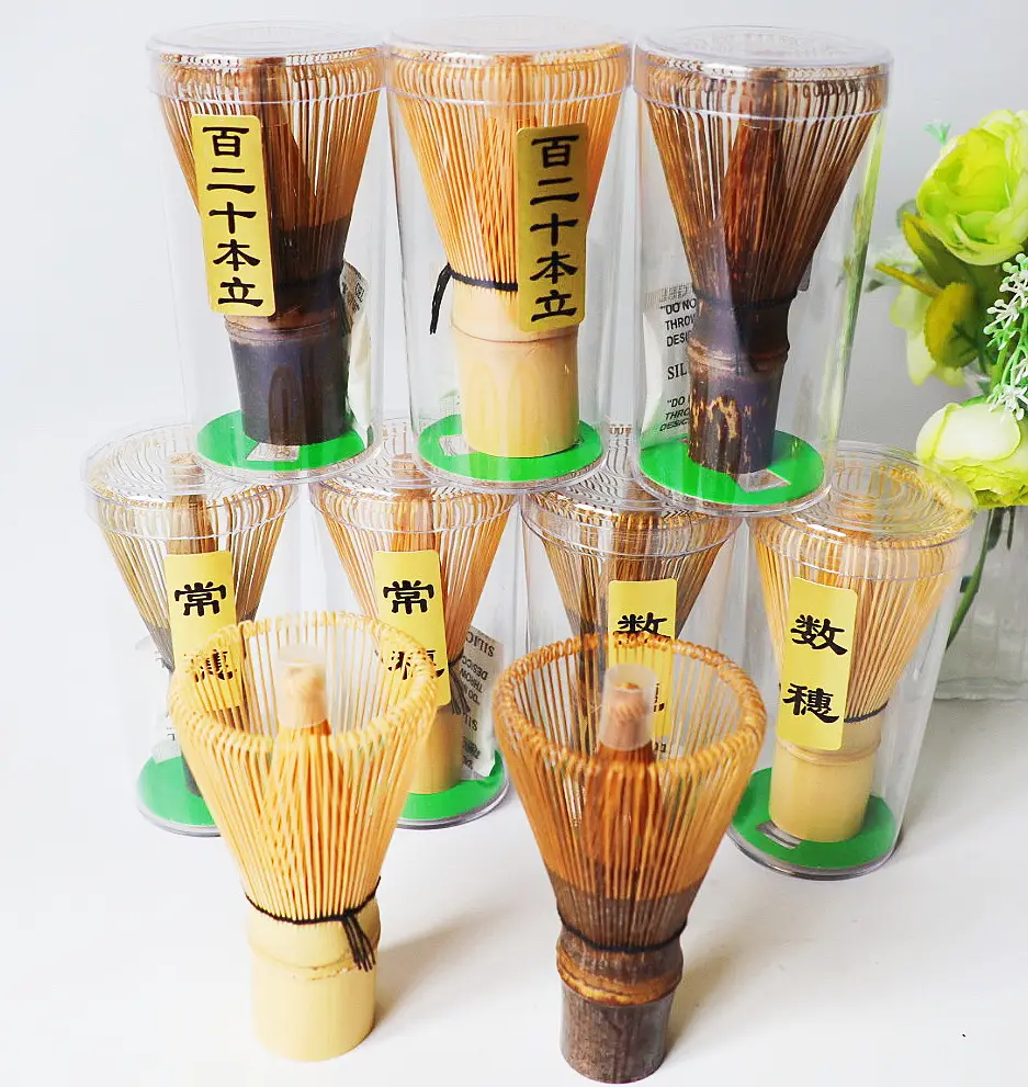 Traditional handmade Eco friendly Japan chasen bamboo tea matcha whisk set kit